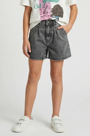 regular denim short grey denim