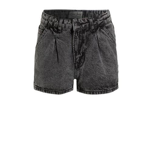 Cars regular denim short grey denim Korte broek Zwart Meisjes Katoen Effen - maat 176 afbeelding