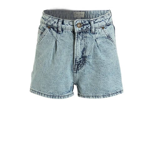 Cars regular denim short light blue denim Korte broek Blauw Meisjes Katoen
