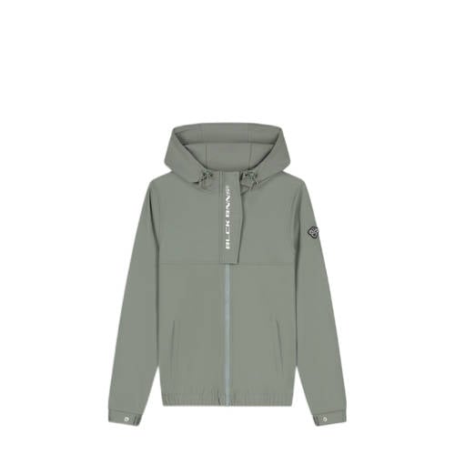 BLACK BANANAS softshell jas olijfgroen Jongens Polyester Capuchon Effen