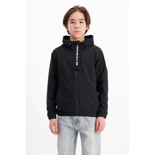 BLACK BANANAS softshell jas zwart Jongens Polyester Capuchon Logo