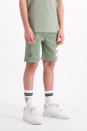 regular sweatshort olijfgroen