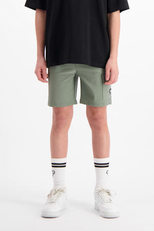 regular sweatshort olijfgroen