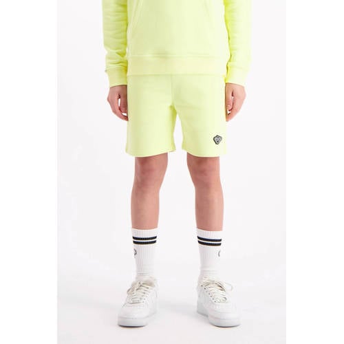 BLACK BANANAS regular sweatshort geel Korte broek Jongens Katoen Effen