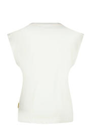 thumbnail: Witte meisjes Vingino T-shirt van katoen met printopdruk, korte mouwen en ronde hals