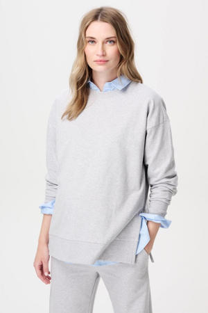 zwangerschaps- en voedings sweater grijs