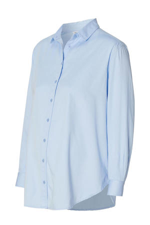 zwangerschaps- en voedings blouse blauw