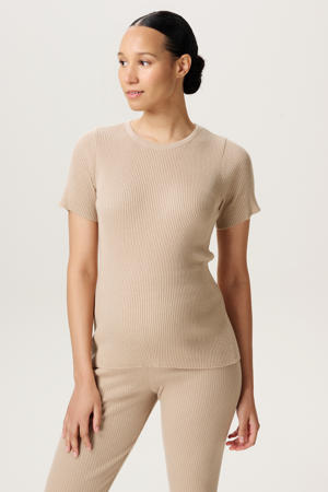 zwangerschaps T-shirt beige