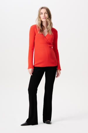 flared high waist zwangerschaps legging zwart