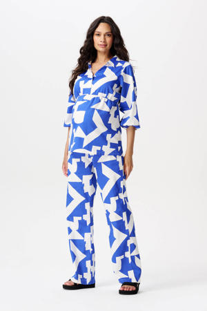 straight regular waist zwangerschaps broek blauw