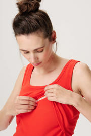 thumbnail: Noppies maternity zwangerschaps- en voedings mouwloze top rood