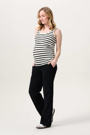 regular high waist zwangerschaps casual broek zwart