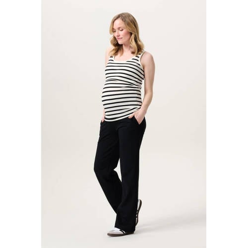Noppies maternity regular high waist zwangerschaps casual broek zwart Dames Stretchkatoen - maat XXL afbeelding