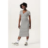 Noppies maternity zwangerschaps- en voedings midi jurk beige
