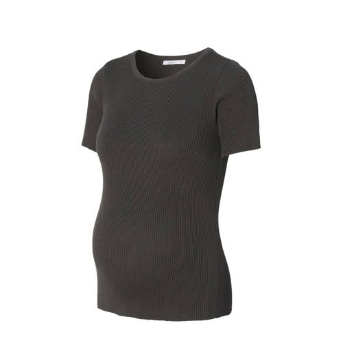 Noppies maternity zwangerschaps T-shirt grijs Dames Katoen Ronde hals Effen
