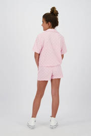 thumbnail: Lichtroze meisjes Raizzed loose casual short van polyester met regular waist, elastische tailleband en ruitenprint