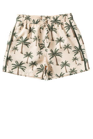 zwemshort Crown Tree ecru/groen