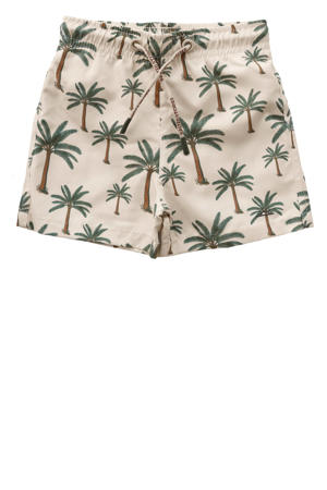 zwemshort Crown Tree ecru/groen