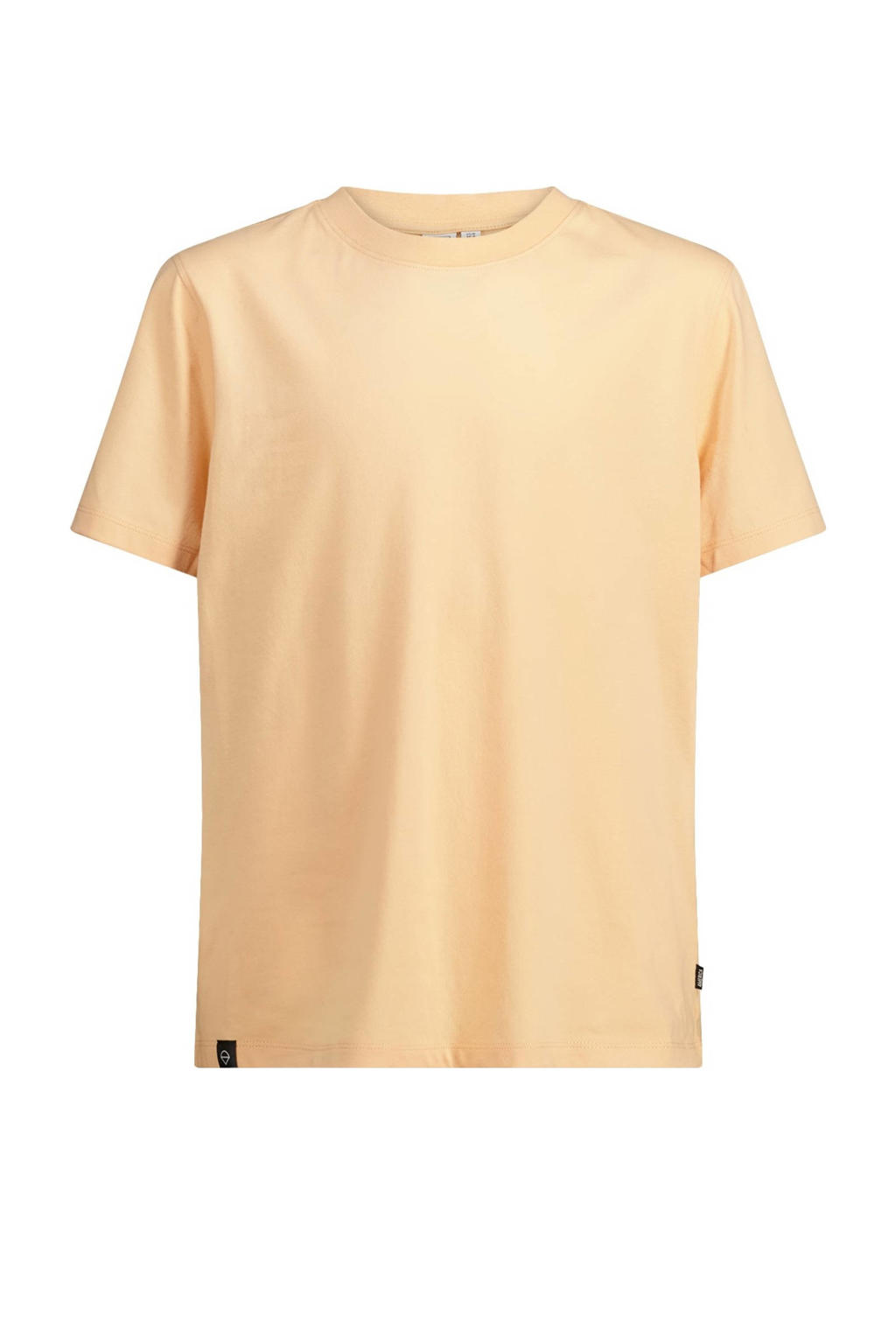 Oranje jongens America Today T-shirt van katoen met effen, korte mouwen en ronde hals