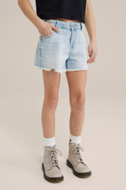 thumbnail: WE Fashion denim straight short light blue denim