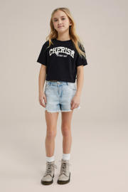 thumbnail: WE Fashion denim straight short light blue denim