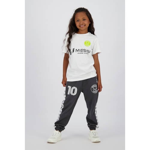 Messi T-shirt wit Jongens/Meisjes Polyester Ronde hals Logo