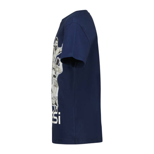 Messi T-shirt donkerblauw Jongens/Meisjes Polyester Ronde hals Printopdruk