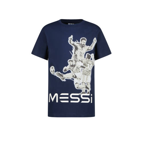 Messi T-shirt donkerblauw Jongens/Meisjes Polyester Ronde hals Printopdruk
