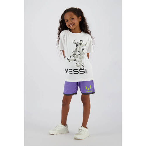 Messi T-shirt wit Jongens/Meisjes Polyester Ronde hals Printopdruk