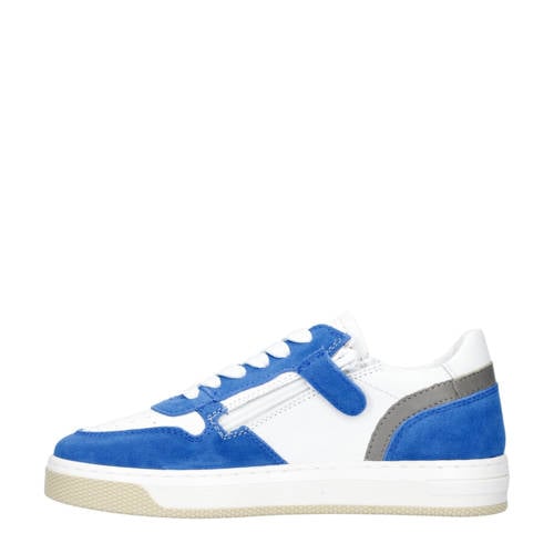 Hip leren sneakers blauw/wit Jongens Leer Meerkleurig