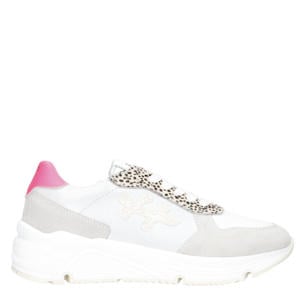 chunky leren sneakers lichtgrijs