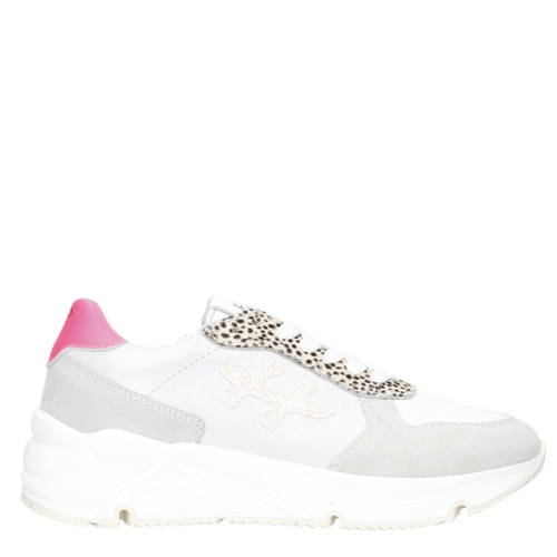 Hip chunky leren sneakers lichtgrijs Meisjes Leer Meerkleurig - maat 38 afbeelding