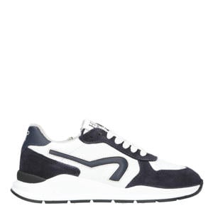 leren sneakers wit/zwart
