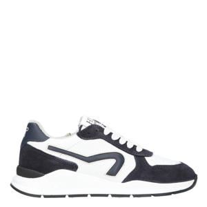   leren sneakers wit/zwart