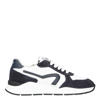 Hip leren sneakers wit/zwart