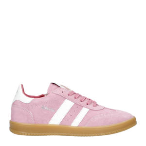   leren sneakers roze