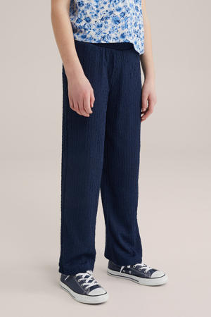 straight palazzo broek donkerblauw