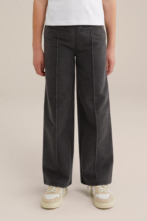 straight broek black denim