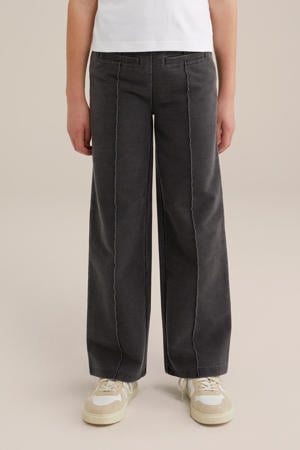 straight broek black denim