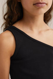 thumbnail: WE Fashion korte jurk rib gebreid zwart