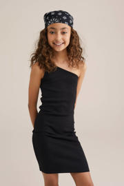 thumbnail: WE Fashion korte jurk rib gebreid zwart
