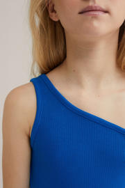 thumbnail: WE Fashion korte jurk rib gebreid blauw
