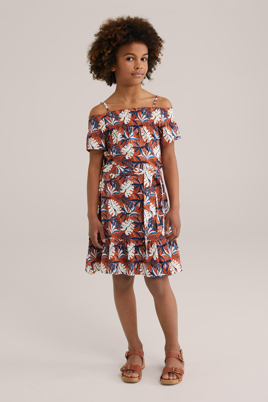 WE Fashion zomerjurk oranje