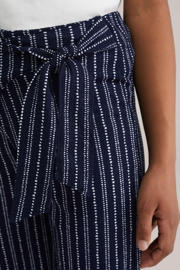 thumbnail: WE Fashion loose casual broek donkerblauw