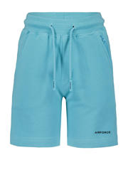 thumbnail: Blauwe jongens Airforce regular sweatshort van katoen met elastische tailleband met koord en effen