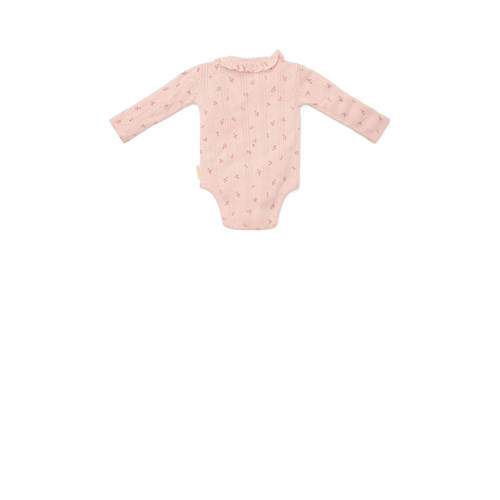 Little Dutch romper Fairy Flowers roze Meisjes Katoen Ronde hals Bloemen
