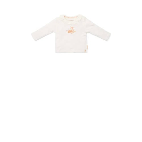 Little Dutch longsleeve ecru Meisjes Katoen Ronde hals Printopdruk - maat 56 afbeelding