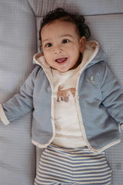 thumbnail: Little Dutch reversible baby zomerjas blauw/offwhite