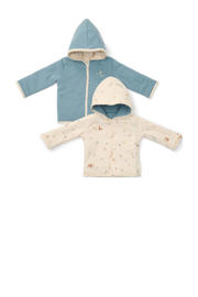 thumbnail: Little Dutch reversible baby zomerjas blauw/offwhite