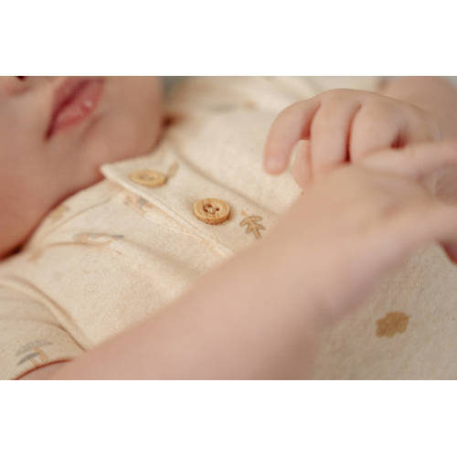Little Dutch romper Forest Nature zand Beige Jongens Katoen Ronde hals